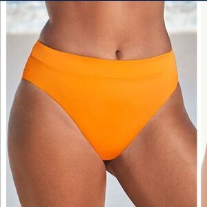 Swimsuits For All | Orange High Leg Swim Brief Bikini Bottoms | 22